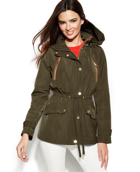 michael kors men's hooded jacket|michael kors anorak jacket women.